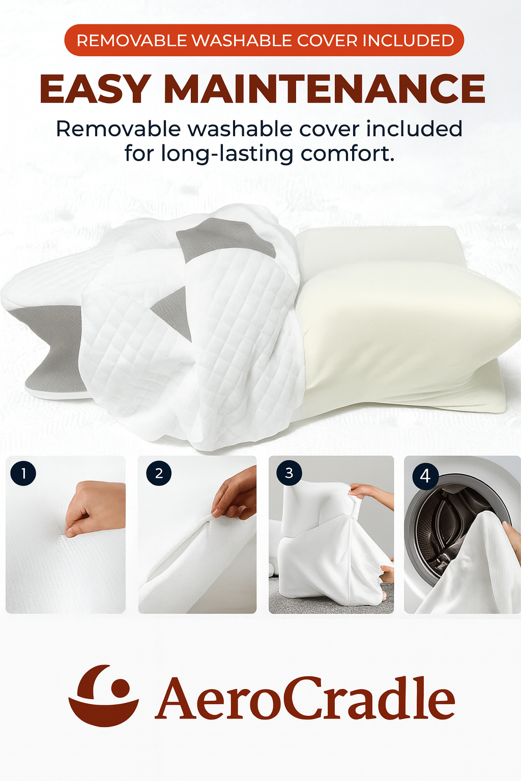 AeroCradle® Cervical Neck Relief Pillow Memory Foam Cradle