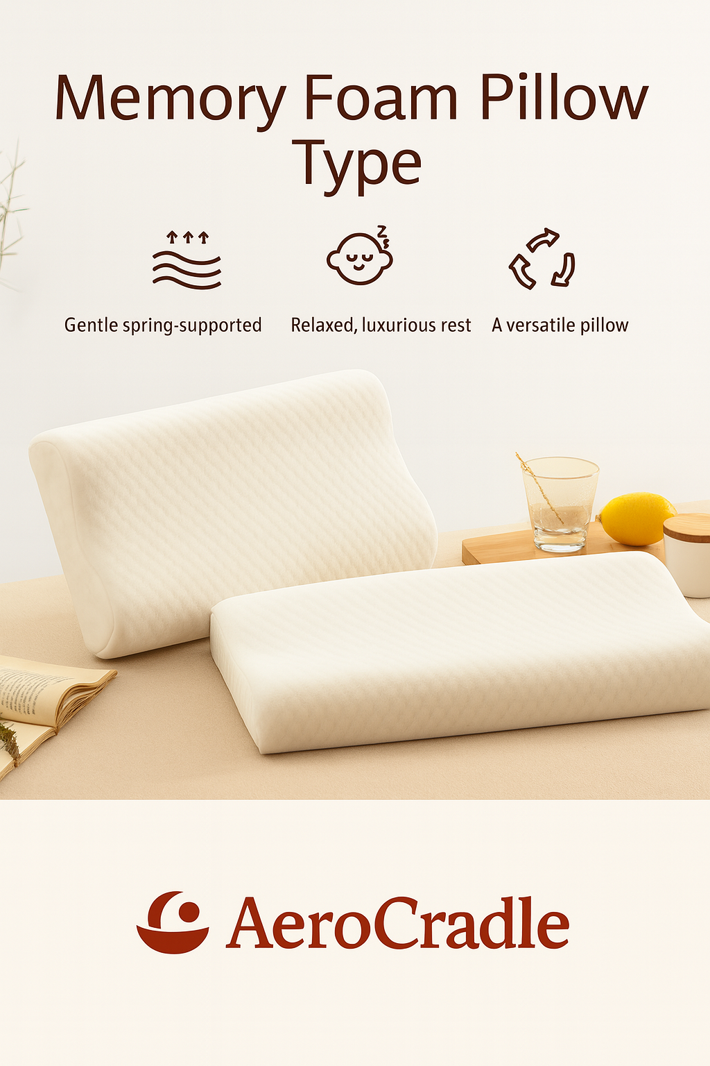AeroCradle® Memory Cooling Foam Pillow