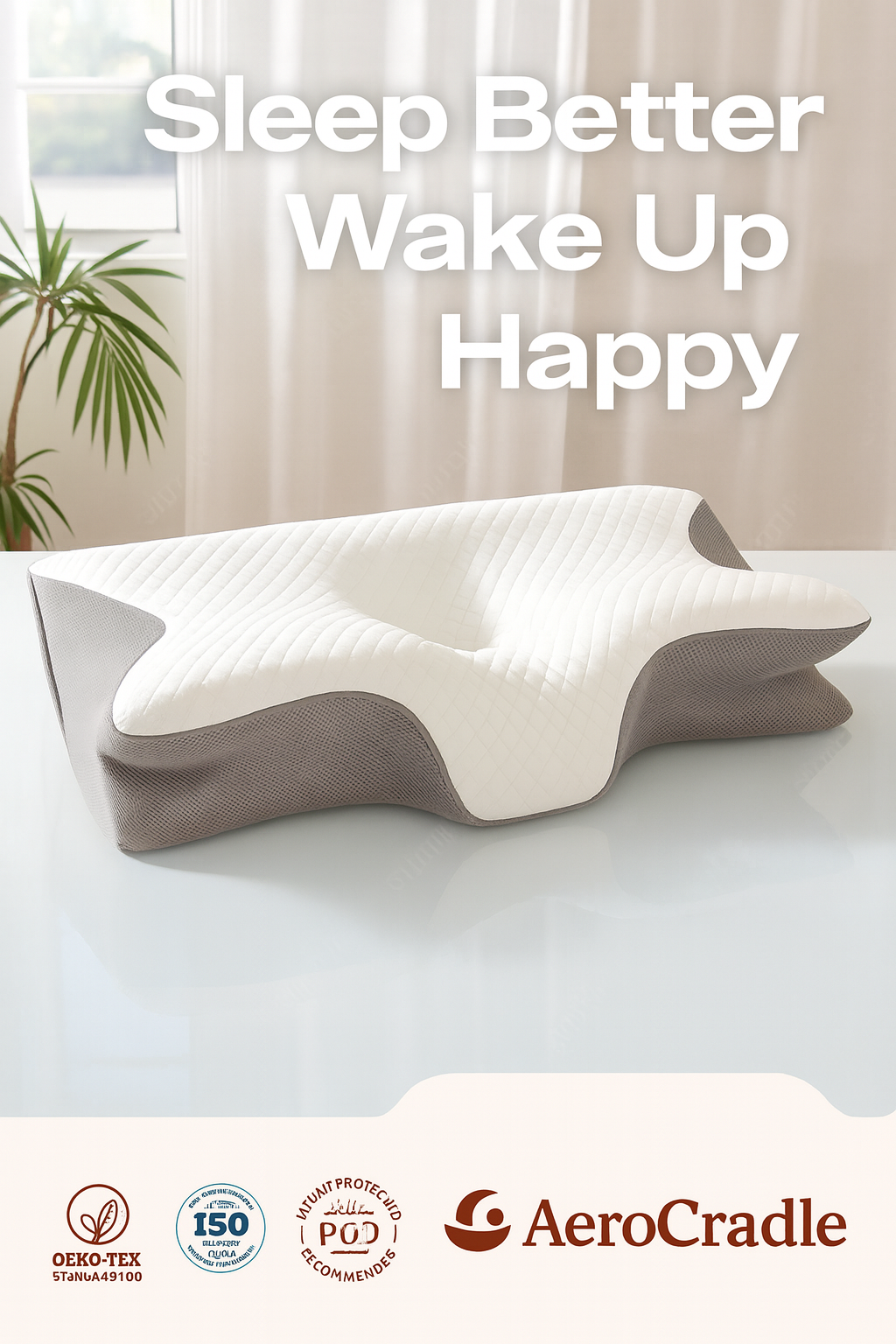 AeroCradle®  Cervical Neck Relief Pillow Memory Foam Cradle